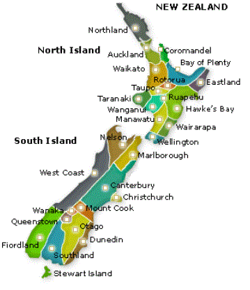 New Zealand Travel Guide New Zealand Regions New Zealand